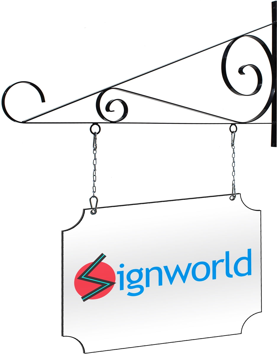 Replacement Double Sided Print for Scroll Bracket - 36" | Custom Shape 2