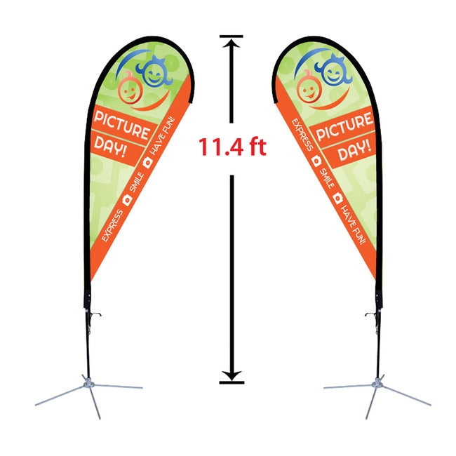 Replacement 39" x 93" Medium Double-Sided Tear Drop Flag