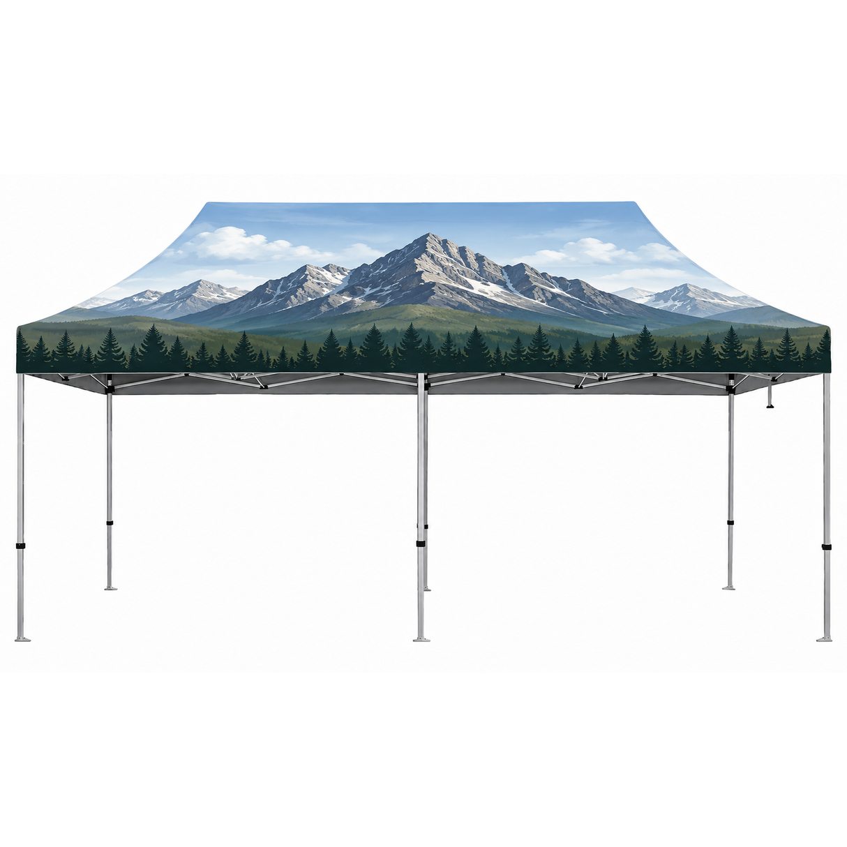 20 ft by 10 ft Canopy Pop Up Tent With Print
