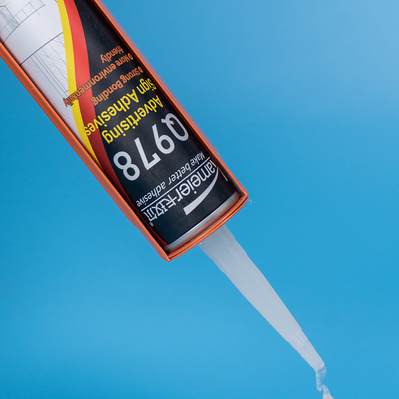 Heavy Duty Signage Contact Adhesive Sealant Q978 - High-Tack, Solvent-Rubber-Based Glue for Vinyl, Plastic, Metal & Acrylic - 10.14 oz Tube