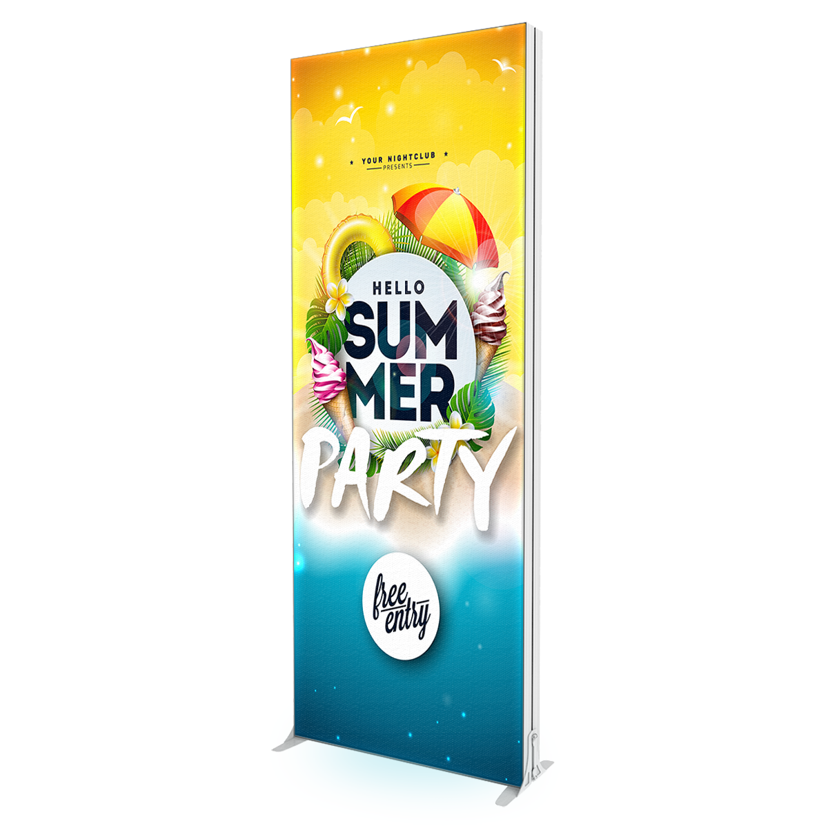 3FT Slim Modular Lightbox Display with Double Sided Fabric Print