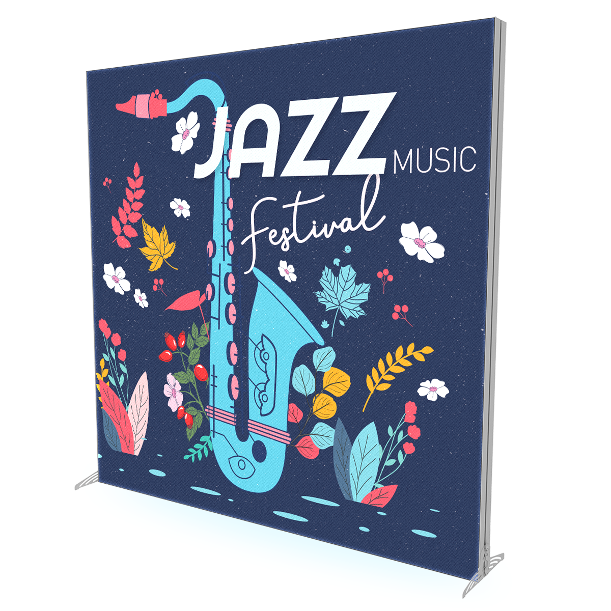 8FT Slim Modular Lightbox Display with Double Sided Fabric Print