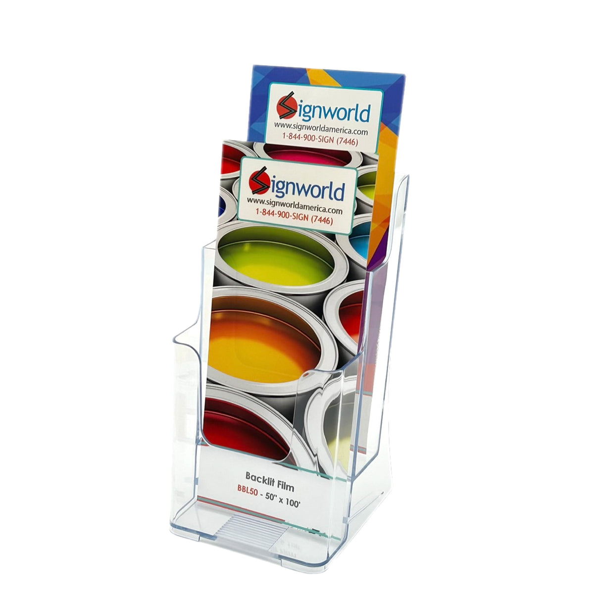 Tri-Fold Brochure Holder - 2 Pockets