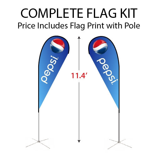Medium Double-Sided Tear Drop Flag Kit