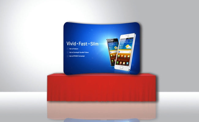 6 ft Table Top  Curve Tube Display - Display Frame Only