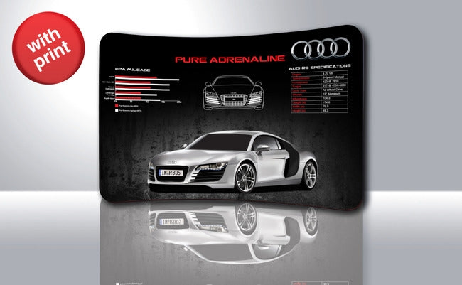 8 ft Curve Tube Display with Fabric Print