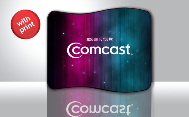 10 ft S Shaped Curve Tube Display with Fabric Print