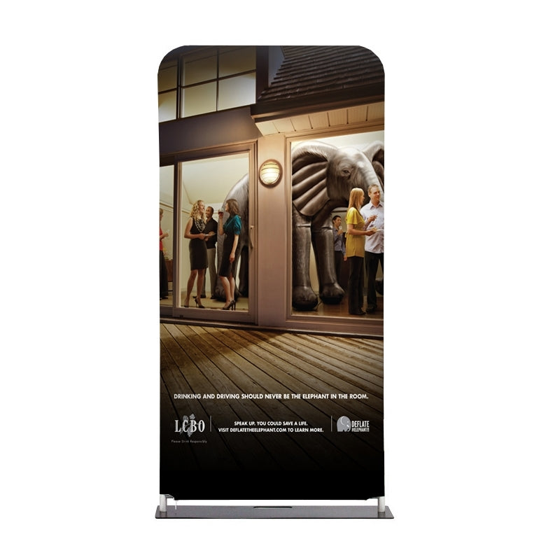 3 ft Straight Tube Display With Fabric Print