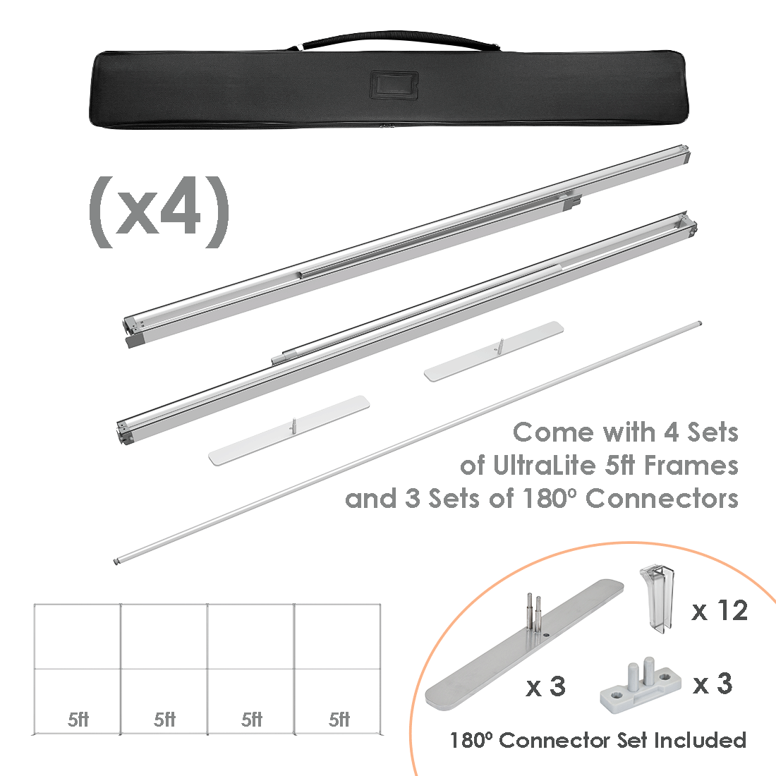 20 ft Ultrathin Display with Double Sided Print