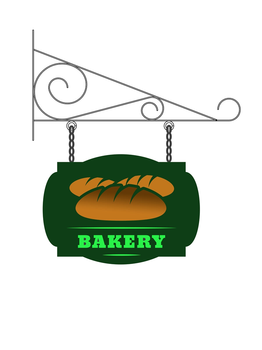 Replacement Double Sided Print for Scroll Bracket - 24" | Custom Shape 1