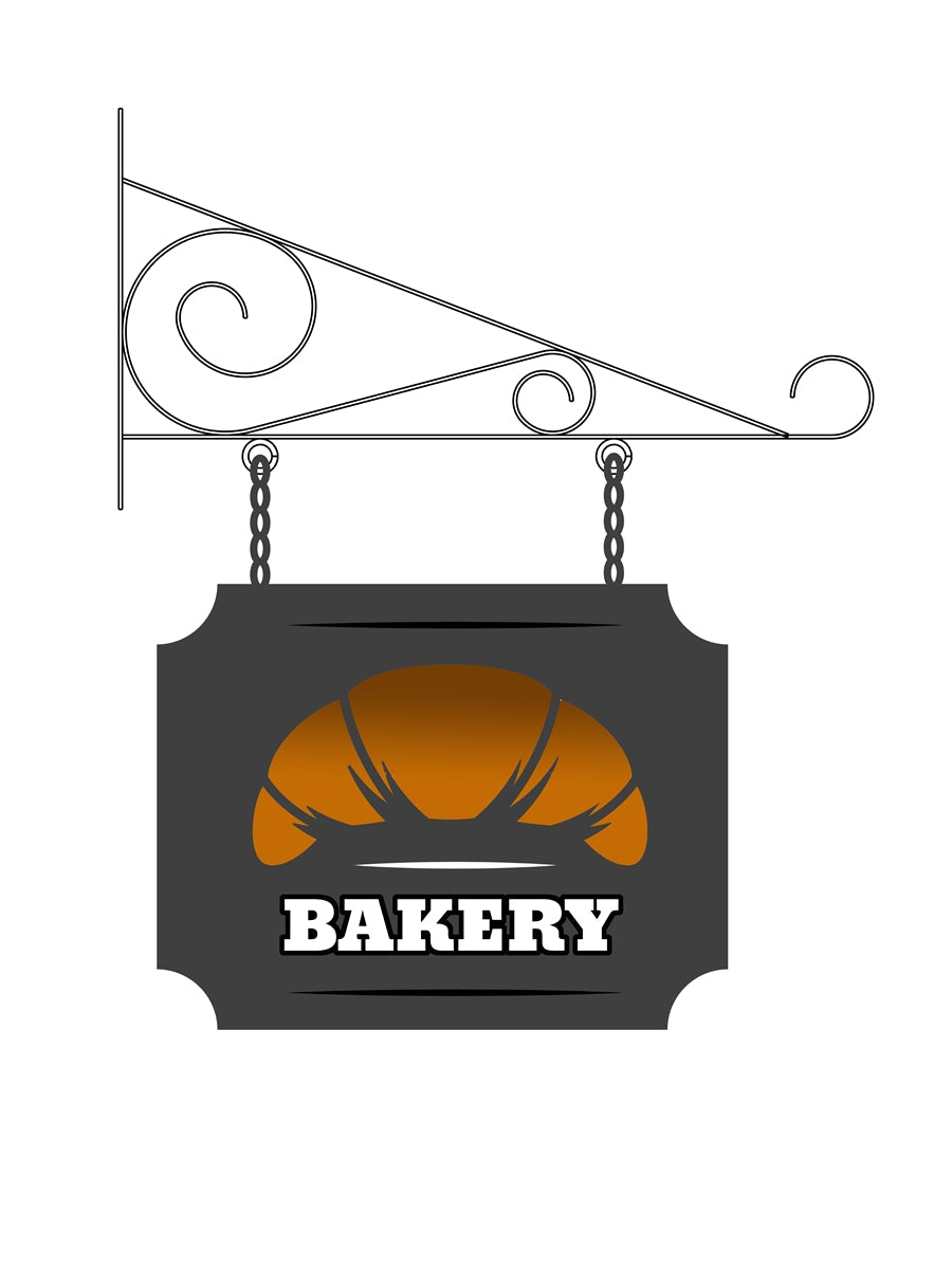 Replacement Double Sided Print for Scroll Bracket - 24" | Custom Shape 2