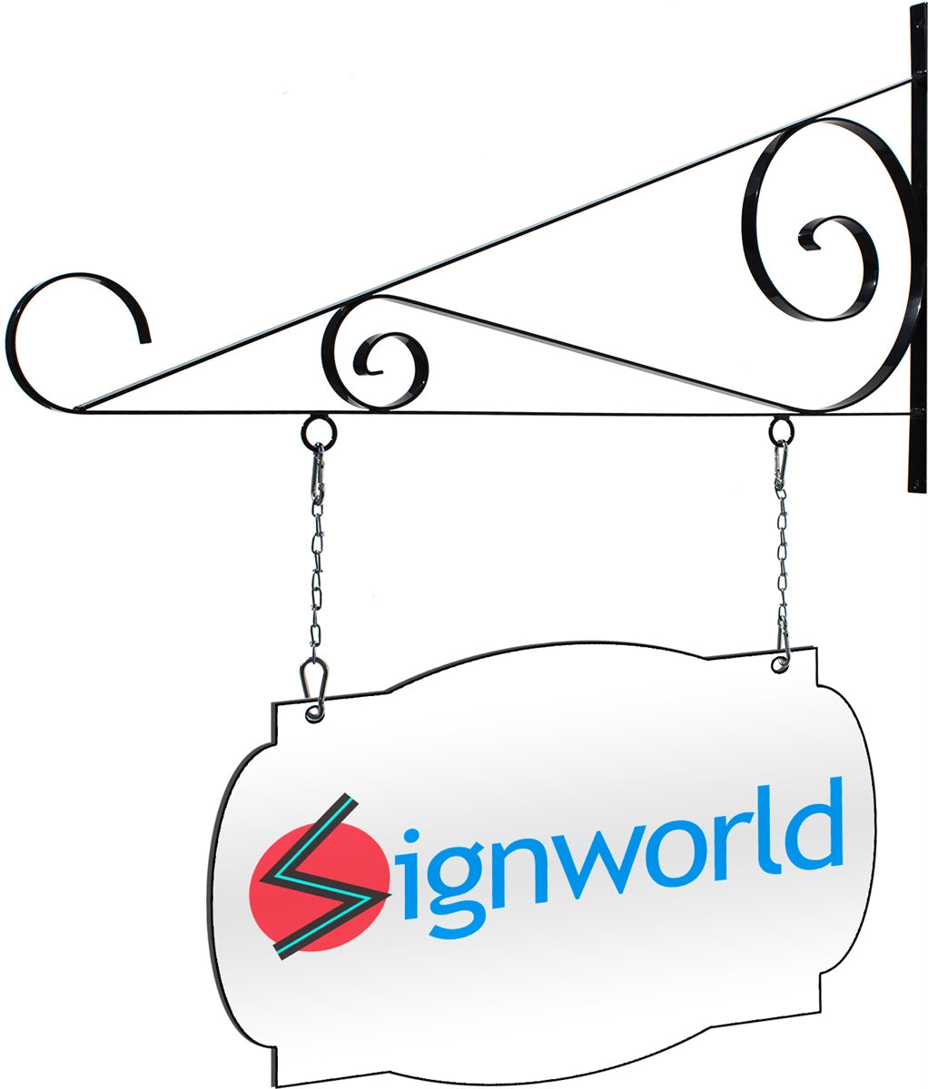 Replacement Double Sided Print for Scroll Bracket - 36" | Custom Shape 1