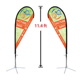 Replacement 39" x 93" Medium Double-Sided Tear Drop Flag
