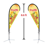 Replacement 33" x 71" Small Double-Sided Tear Drop Flag
