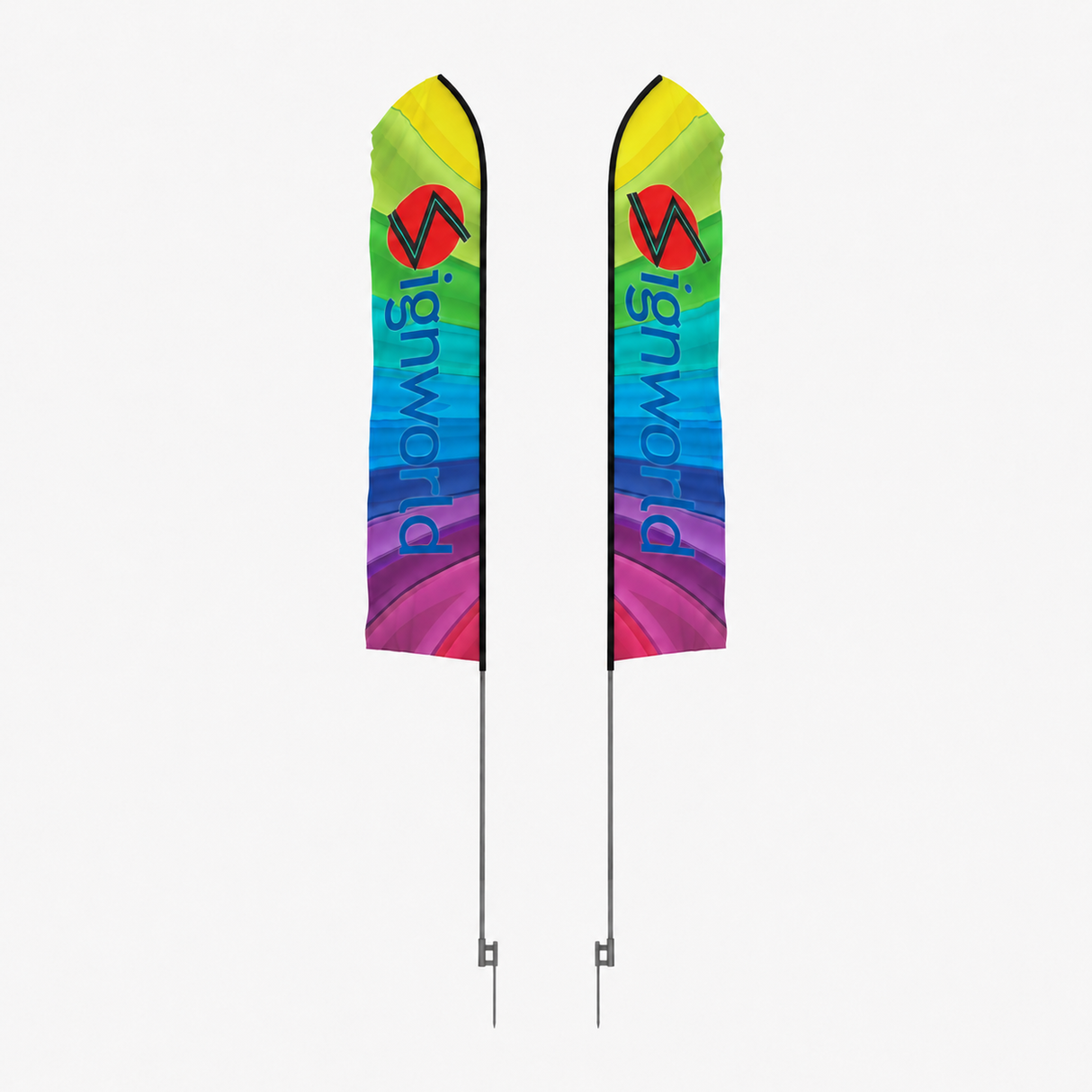 16 Ft Double-Sided Feather Flag Kit