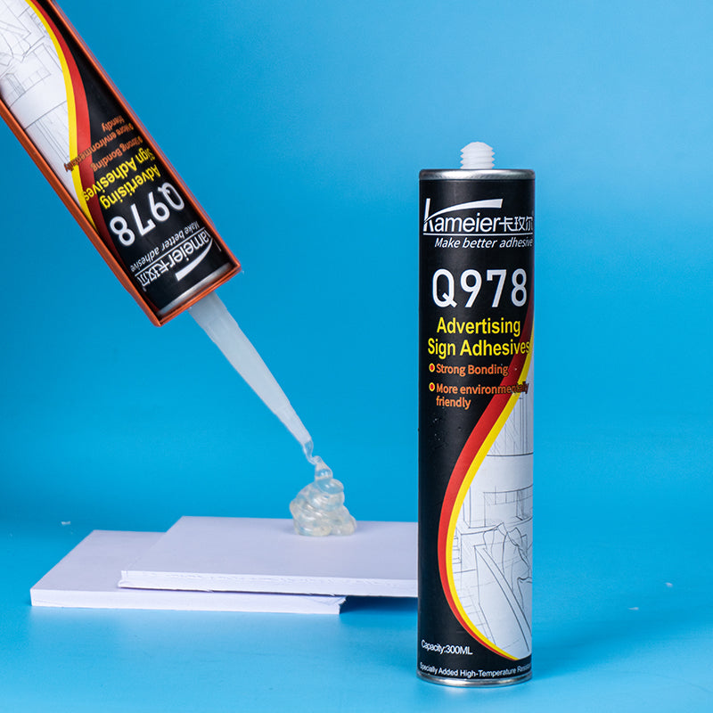 Heavy Duty Signage Contact Adhesive Sealant Q978 - High-Tack, Solvent-Rubber-Based Glue for Vinyl, Plastic, Metal & Acrylic - 10.14 oz Tube