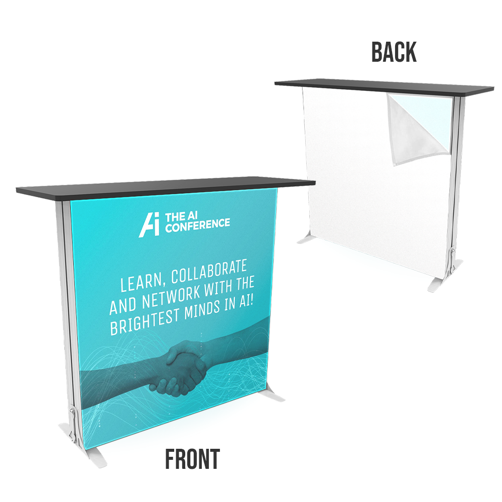 Slim Modular Counter Lightbox Display with Fabric Print