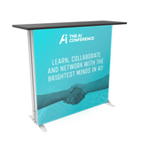 Slim Modular Counter Lightbox Display with Double Sided Fabric Print