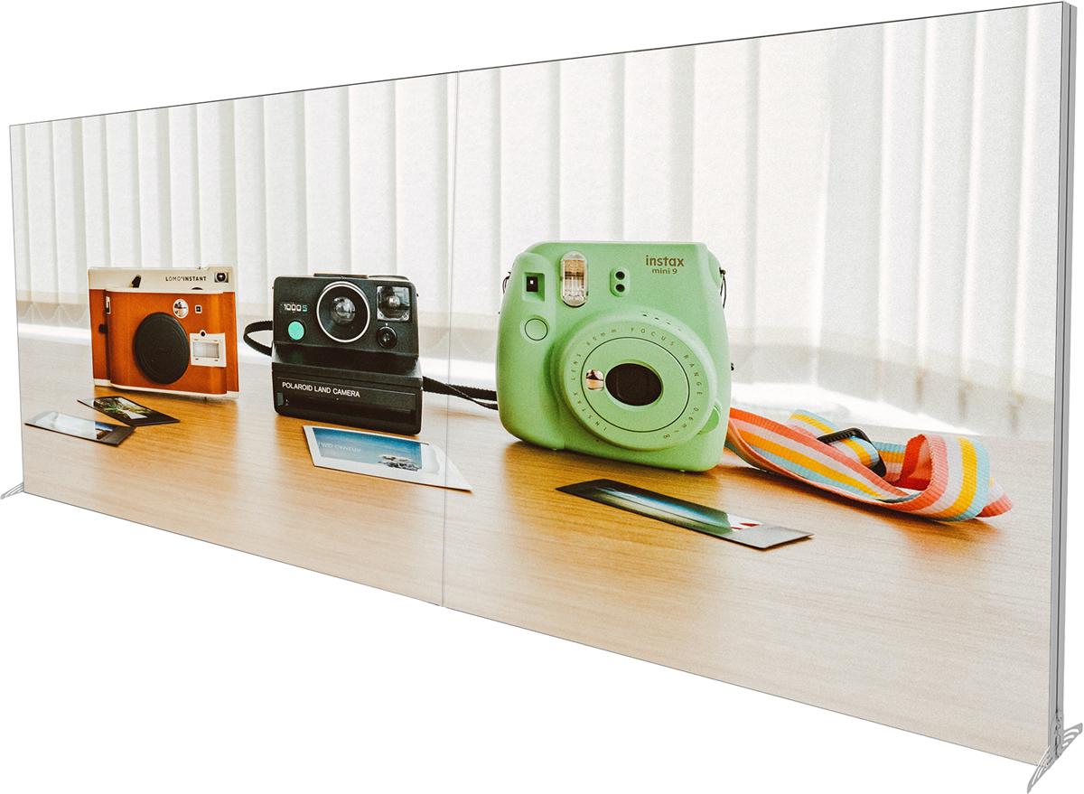 20FT Slim Modular Lightbox Display with Double Sided Fabric Print