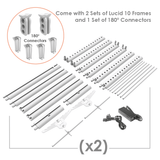 20FT Slim Modular Lightbox Display with Double Sided Fabric Print