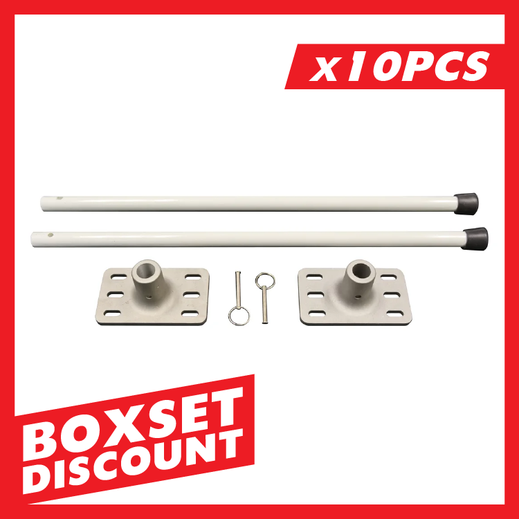 Wall Mount Pole Banner Bracket 30" BOX SETS [QTY 10 PCS]
