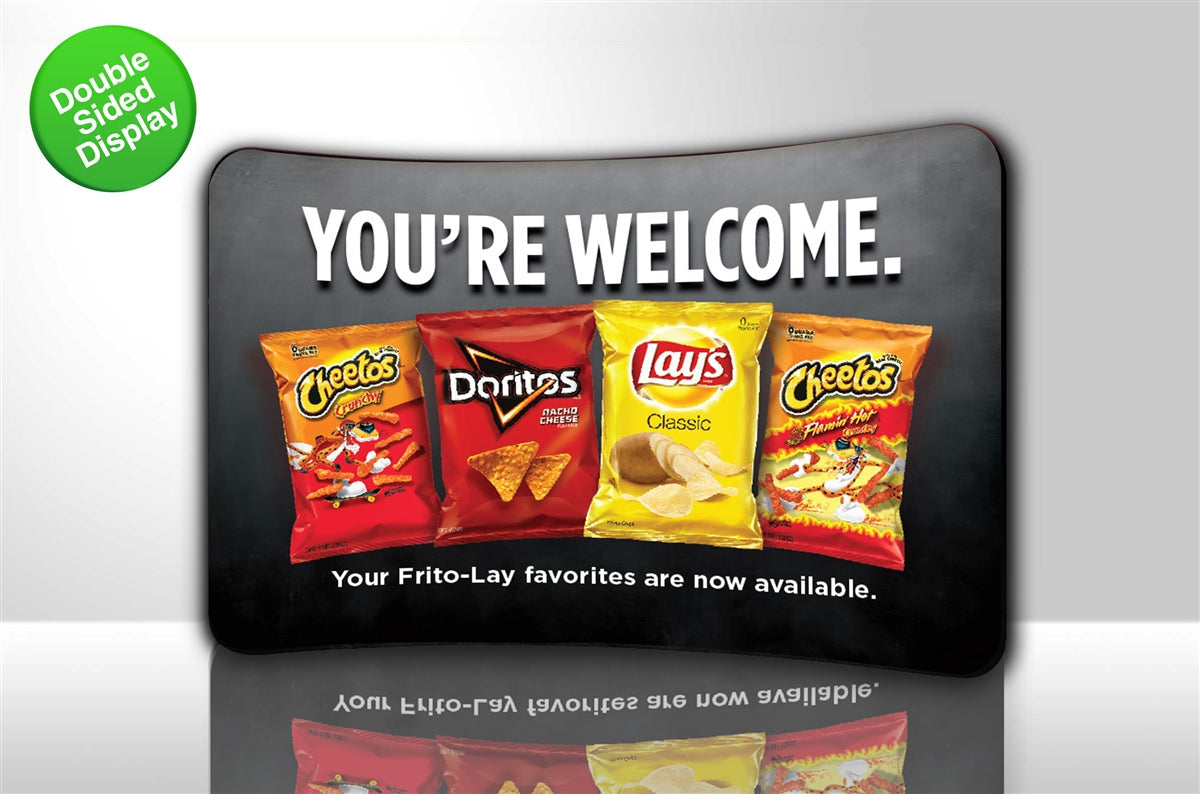 10 ft Curve Tube Display with Double Sided Fabric Print