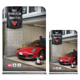 4 ft Straight Tube Display With Double Sided Fabric Print