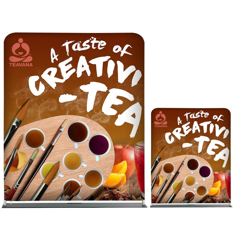 5 ft Straight Tube Display With Double Sided Fabric Print