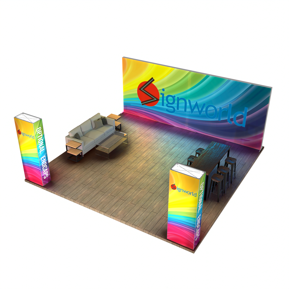 20FT Trade Show Backlit Display Set - D