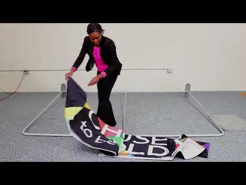 10 ft Straight Tube Display with Double Sided Fabric Print