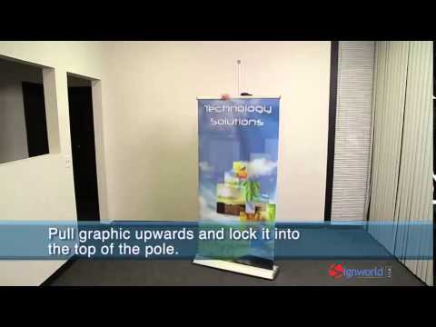 Premium Retractable Roll Up Banner Stand 33" with Vinyl Print
