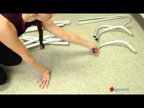 8 ft Curve Tube Display with Fabric Print