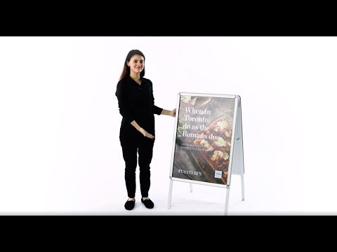 A-Frame Snap-Open Sidewalk Poster Stand - Stand Only