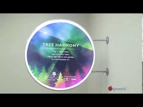 Round Outdoor LED Light Box Sign with Vinyl Prints