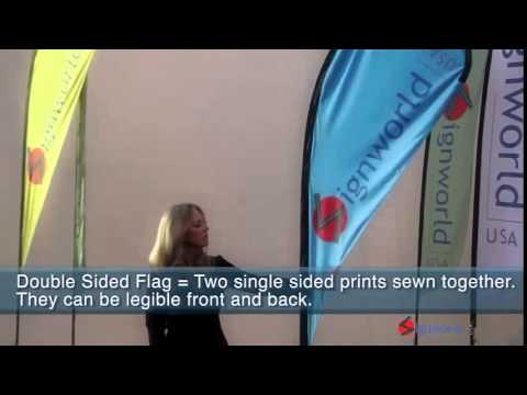 Replacement 27" x 129" Medium Double-Sided Feather Flag