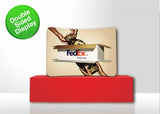 6 ft Table Top  Curve Tube Display with Double Sided Fabric Print